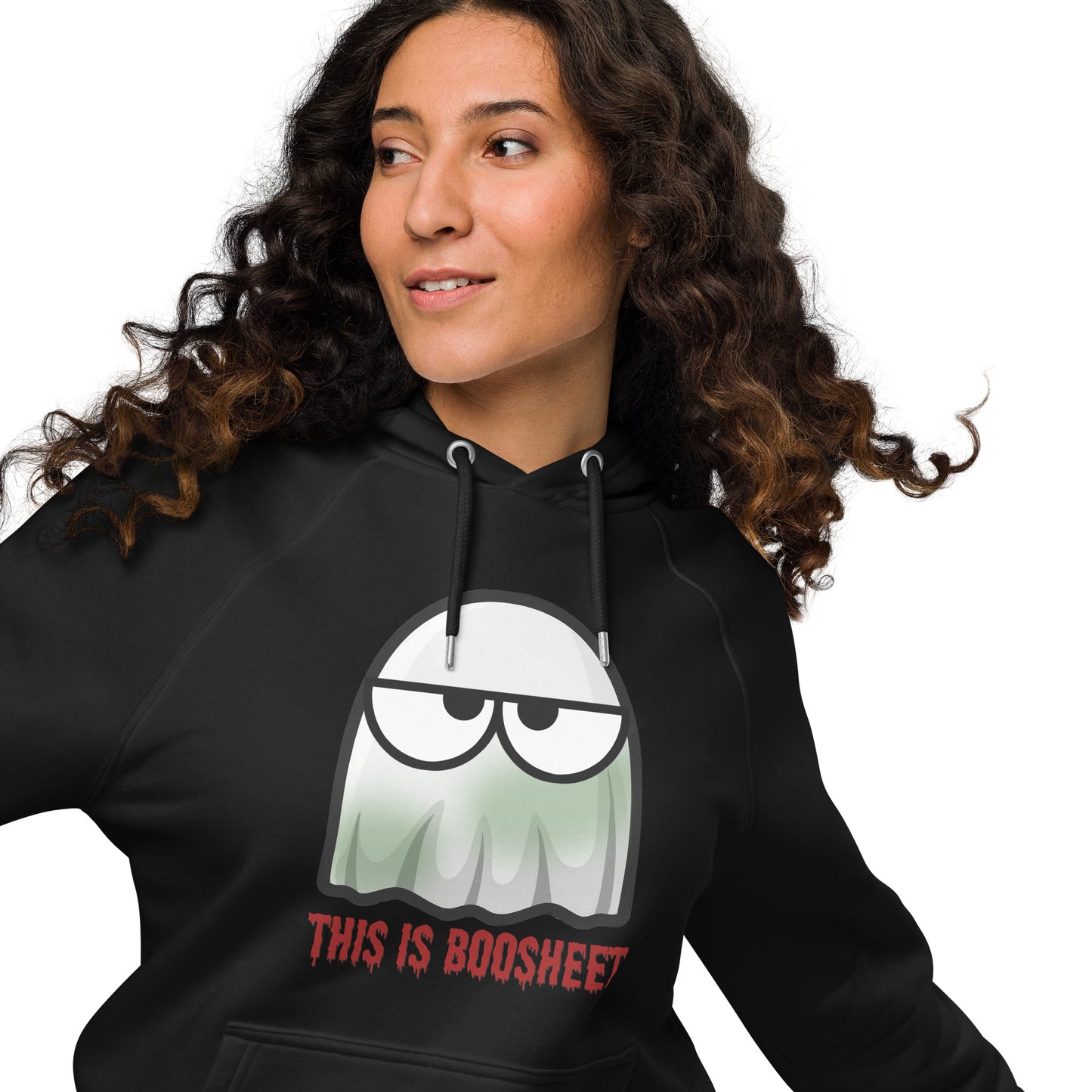 THIS IS BOOSHEET! Unisex eco raglan hoodie