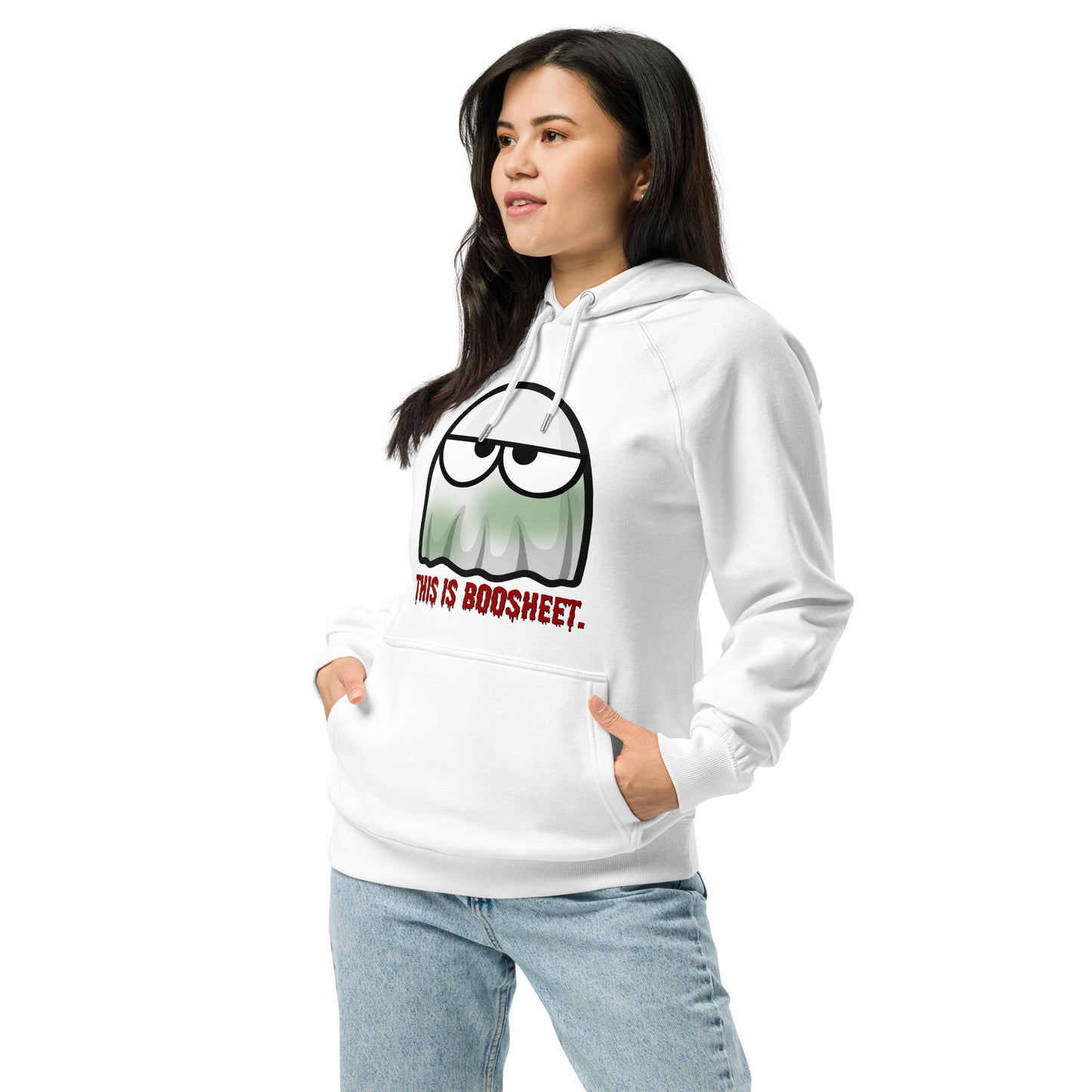 THIS IS BOOSHEET! Unisex eco raglan hoodie